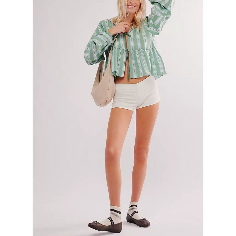 🎉LAST CHANCE🎉 FREE PEOPLE Brunch Babe Blouse / White Spruce Combo - Picture 5 of 11